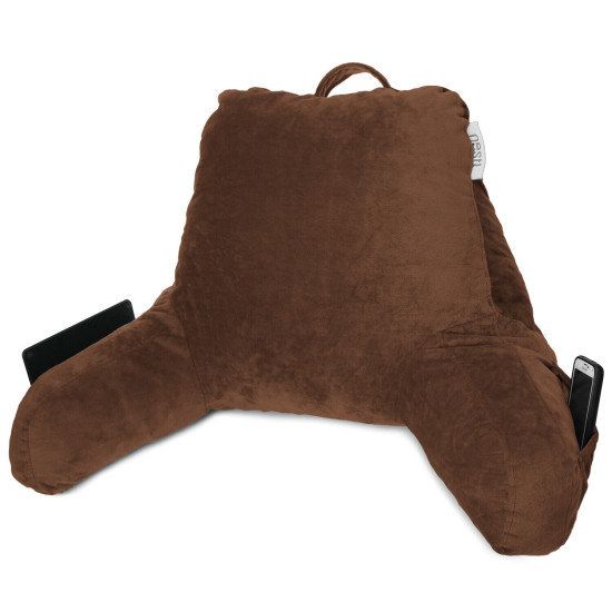 Bed Rest Reading Pillow for Kids & Teens Memory Foam TV Pillow With Arms Support