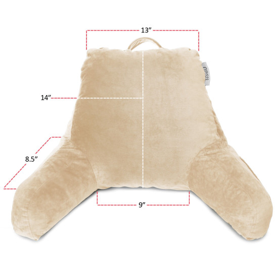 Bed Rest Reading Pillow for Kids & Teens Memory Foam TV Pillow With Arms Support