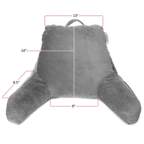 Bed Rest Reading Pillow for Kids & Teens Memory Foam TV Pillow With Arms Support