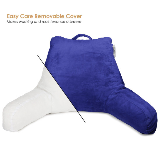 Bed Rest Reading Pillow for Kids & Teens Memory Foam TV Pillow With Arms Support