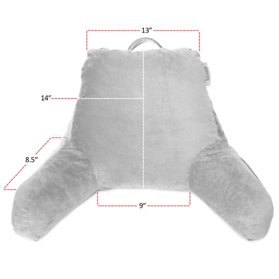 Bed Rest Reading Pillow for Kids & Teens Memory Foam TV Pillow With Arms Support