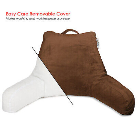 Bed Rest Reading Pillow for Kids & Teens Memory Foam TV Pillow With Arms Support