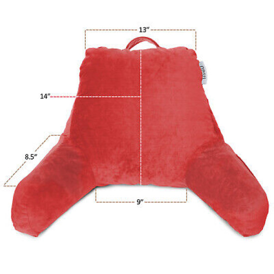 Bed Rest Reading Pillow for Kids & Teens Memory Foam TV Pillow With Arms Support