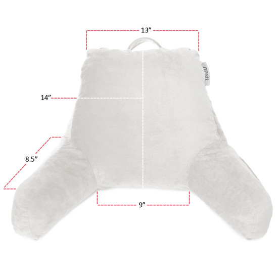 Bed Rest Reading Pillow for Kids & Teens Memory Foam TV Pillow With Arms Support