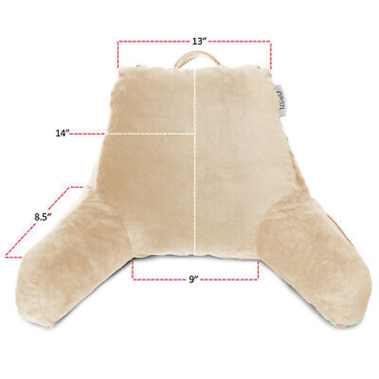 Bed Rest Reading Pillow for Kids & Teens Memory Foam TV Pillow With Arms Support