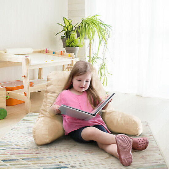 Bed Rest Reading Pillow for Kids & Teens Memory Foam TV Pillow With Arms Support