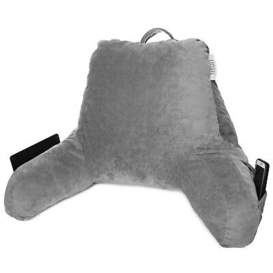 Bed Rest Reading Pillow for Kids & Teens Memory Foam TV Pillow With Arms Support