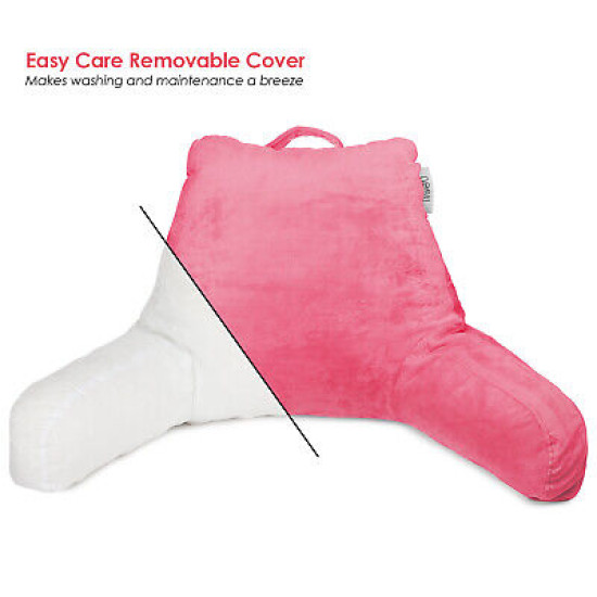 Bed Rest Reading Pillow for Kids & Teens Memory Foam TV Pillow With Arms Support