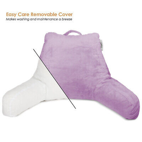 Bed Rest Reading Pillow for Kids & Teens Memory Foam TV Pillow With Arms Support