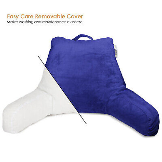 Bed Rest Reading Pillow for Kids & Teens Memory Foam TV Pillow With Arms Support