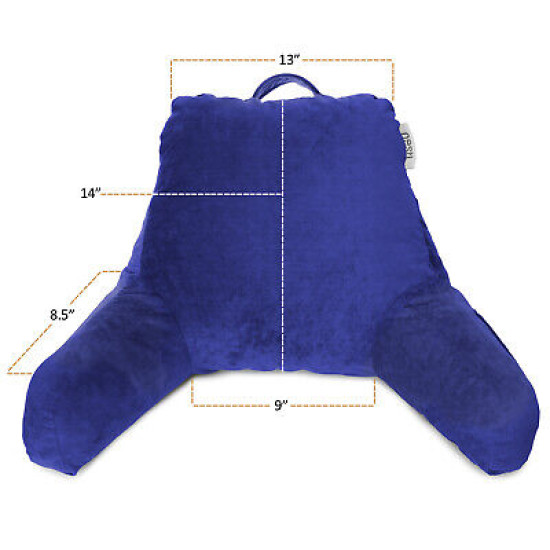 Bed Rest Reading Pillow for Kids & Teens Memory Foam TV Pillow With Arms Support