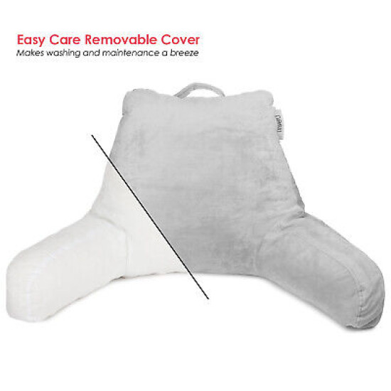 Bed Rest Reading Pillow for Kids & Teens Memory Foam TV Pillow With Arms Support