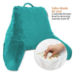 Bed Rest Reading Pillow for Kids & Teens Memory Foam TV Pillow With Arms Support