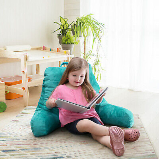 Bed Rest Reading Pillow for Kids & Teens Memory Foam TV Pillow With Arms Support