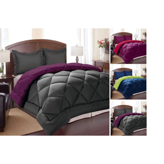 7 PIECE BED IN A BAG - DOWN ALTERNATIVE COMFORTER, SHEETS, PILLOWCASES AND SHAMS