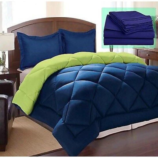 7 PIECE BED IN A BAG - DOWN ALTERNATIVE COMFORTER, SHEETS, PILLOWCASES AND SHAMS