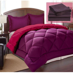7 PIECE BED IN A BAG - DOWN ALTERNATIVE COMFORTER, SHEETS, PILLOWCASES AND SHAMS