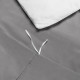 Duvet Cover Set Soft Brushed Comforter Cover W/Pillow Sham, Gray - Full