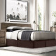 Luxury Pleated Tailored Bed Skirt - 14” Drop Dust Ruffle, Cal King - Chocolate