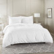Duvet Cover Set Soft Brushed Comforter Cover W/Pillow Sham, White - Cal King