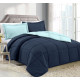 3 Piece Reversible Down Alternative Comforter Set - Comforter with Shams