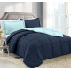 3 Piece Reversible Down Alternative Comforter Set - Comforter with Shams
