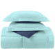 3 Piece Reversible Down Alternative Comforter Set - Comforter with Shams