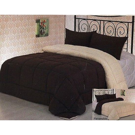 Clara Clark 3Pc Down Alternative Reversible Comforter with Pillow Shams