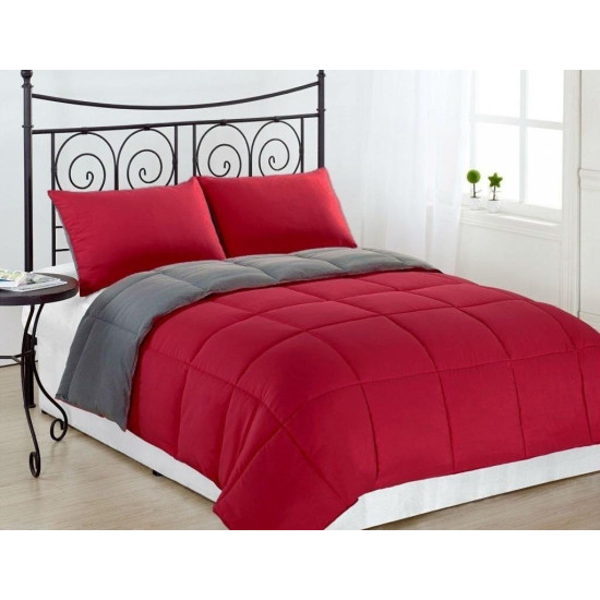 Clara Clark 3Pc Down Alternative Reversible Comforter with Pillow Shams