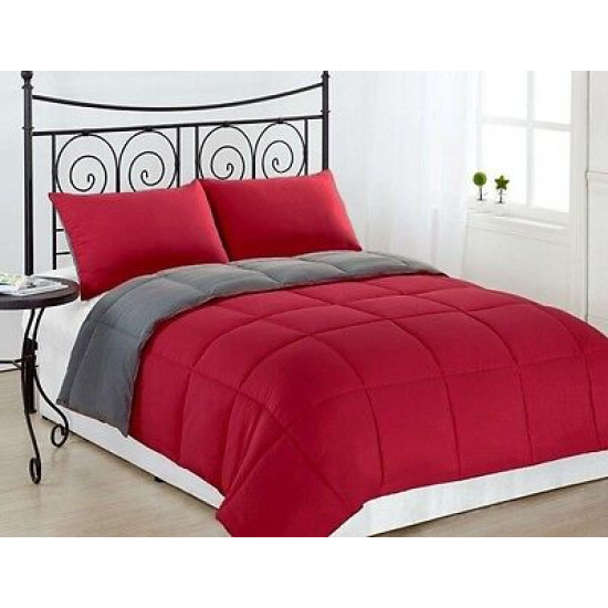 Clara Clark 3Pc Down Alternative Reversible Comforter with Pillow Shams