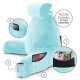 Large Foam Reading & TV Bed Rest Pillow +2 Neck & Lumbar Pillows, W/Pocket- Aqua