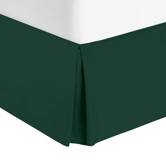 Luxury Pleated Tailored Bed Skirt - 14” Drop Dust Ruffle, Twin - Hunter Green