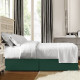 Luxury Pleated Tailored Bed Skirt - 14” Drop Dust Ruffle, Twin - Hunter Green