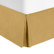 Solid Luxury Pleated Tailored Bed Skirt - 14” Drop Dust Ruffle, Twin XL - Camel