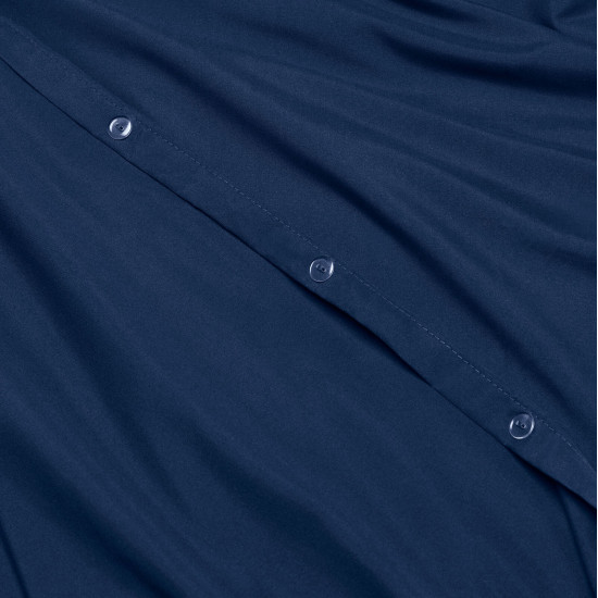 Duvet Cover Set Soft Brushed Comforter Cover W/Pillow Sham, Navy - Queen