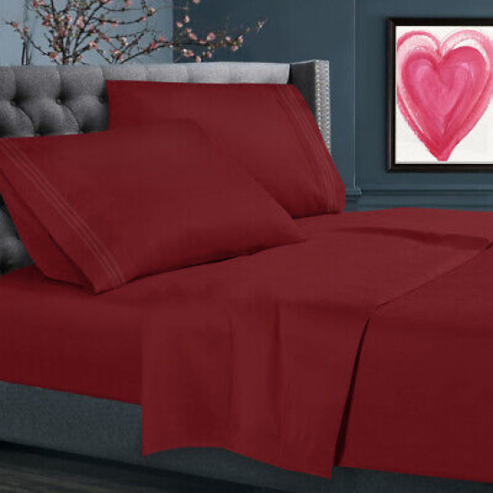 1500 Count 4 Piece Bed Sheet Set All Colors And Sizes Available