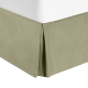 Premium Luxury Pleated Tailored Bed Skirt - 14” Drop Dust Ruffle, Twin XL - Sage