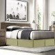 Premium Luxury Pleated Tailored Bed Skirt - 14” Drop Dust Ruffle, Twin XL - Sage