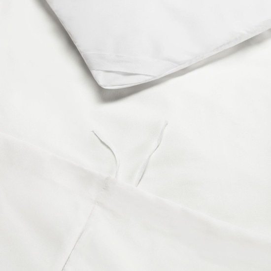 Duvet Cover Set Soft Brushed Comforter Cover W/Pillow Sham, White - Full