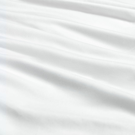 Duvet Cover Set Soft Brushed Comforter Cover W/Pillow Sham, White - Full