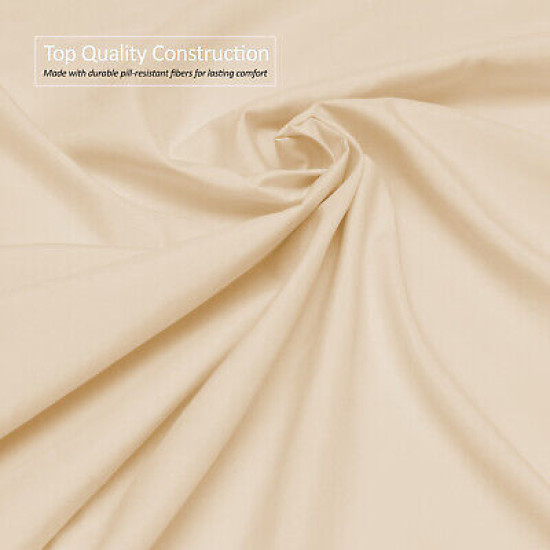 Premium Luxury Pleated Tailored Bed Skirt - 14” Drop Dust Ruffle, Twin - Yellow