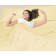 Premium Luxury Pleated Tailored Bed Skirt - 14” Drop Dust Ruffle, Twin - Yellow