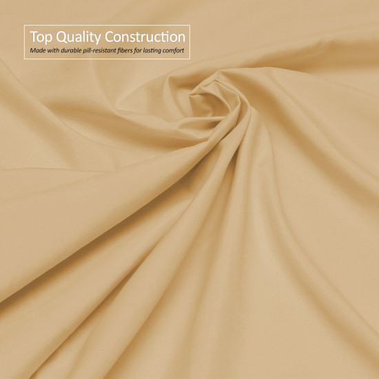 Premium Luxury Pleated Tailored Bed Skirt - 14” Drop Dust Ruffle, Twin - Yellow