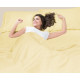 Premium Luxury Pleated Tailored Bed Skirt - 14” Drop Dust Ruffle, Twin - Yellow