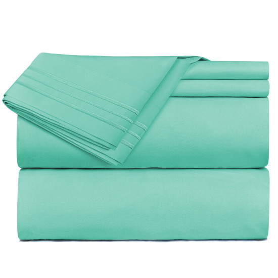 Premium Luxury Pleated Tailored Bed Skirt - 14” Drop Dust Ruffle, Twin - Yellow