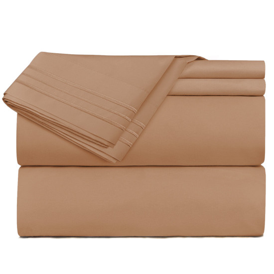 Premium Luxury Pleated Tailored Bed Skirt - 14” Drop Dust Ruffle, Twin - Yellow