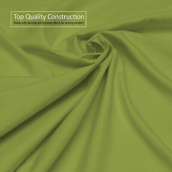 Premium Luxury Pleated Tailored Bed Skirt - 14” Drop Dust Ruffle, Twin - Yellow