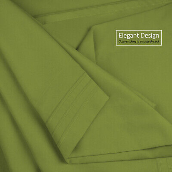 Premium Luxury Pleated Tailored Bed Skirt - 14” Drop Dust Ruffle, Twin - Yellow
