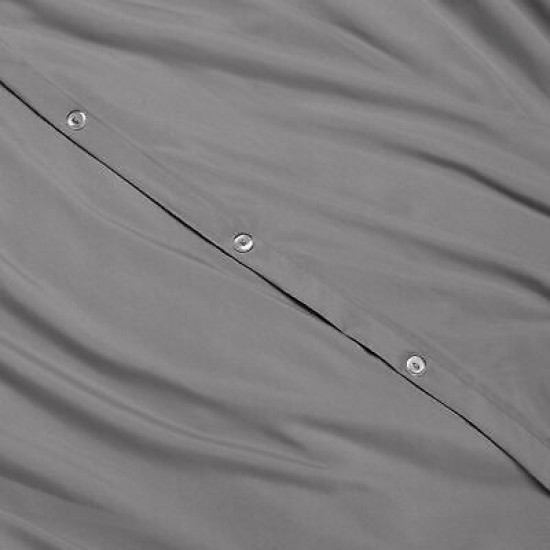 Duvet Cover Set Soft Brushed Comforter Cover W/Pillow Sham, Gray - Cal King