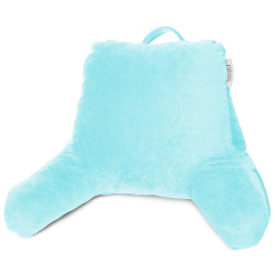 Super Soft Reading & TV Pillow Bed Rest Pillow Arms Support With Pockets - Aqua